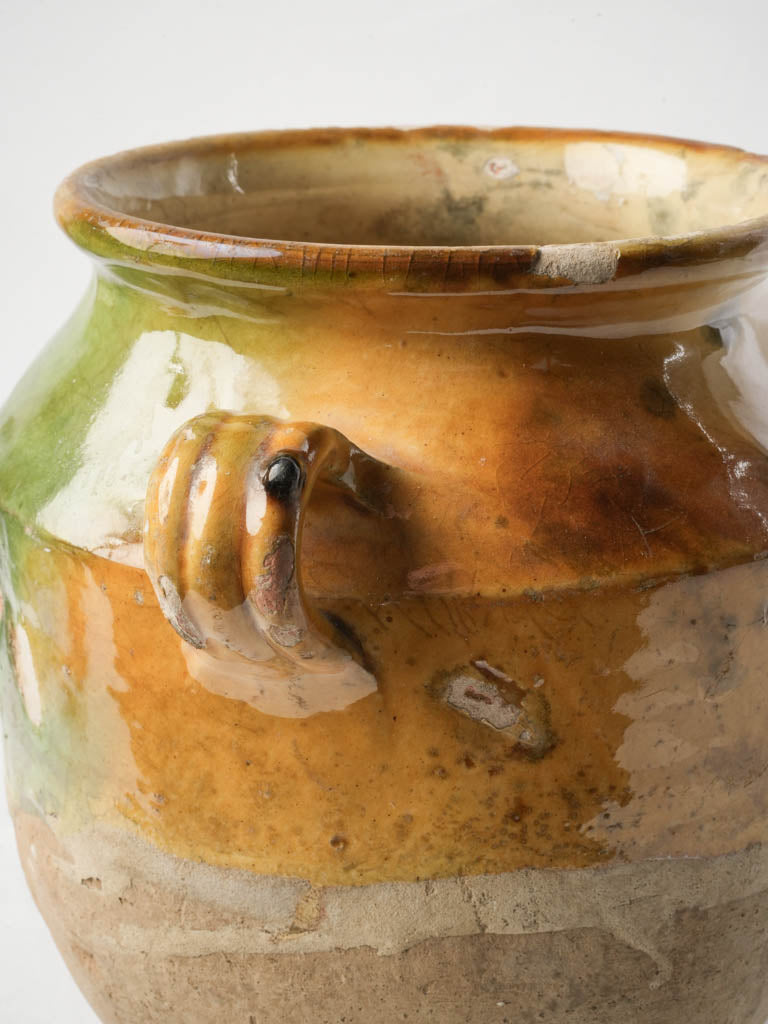 Authentic natural patina French crock