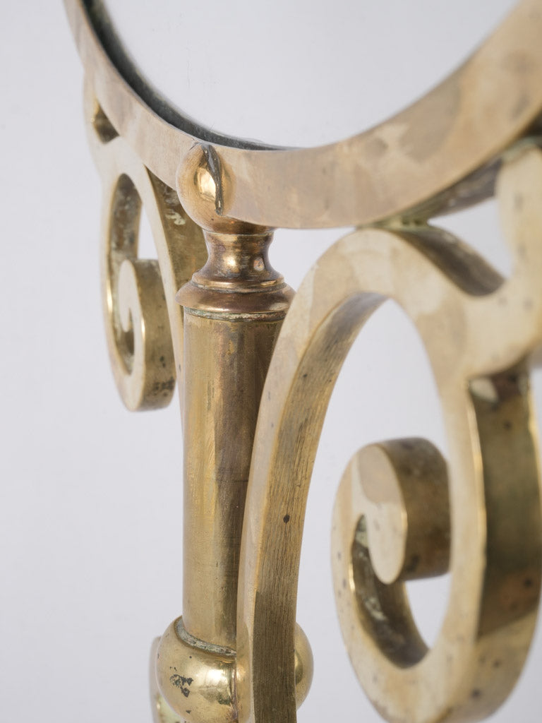 Collectible brass and glass retail stand