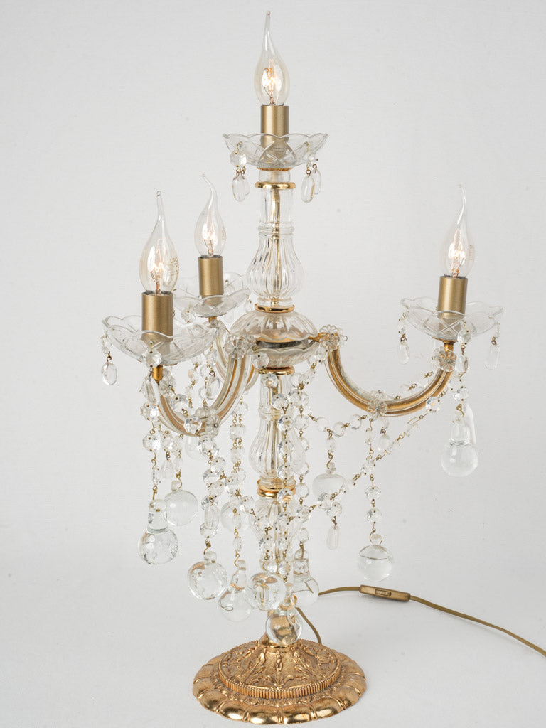 Vintage Italian gilded table lamp