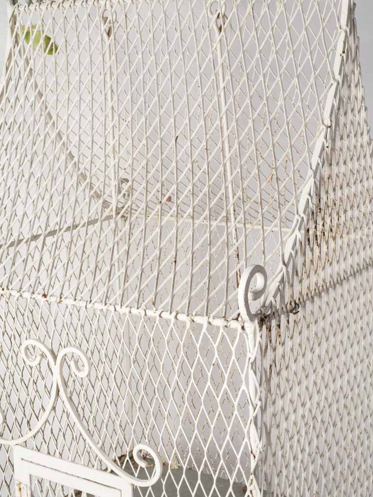 Charming white-painted birdcage