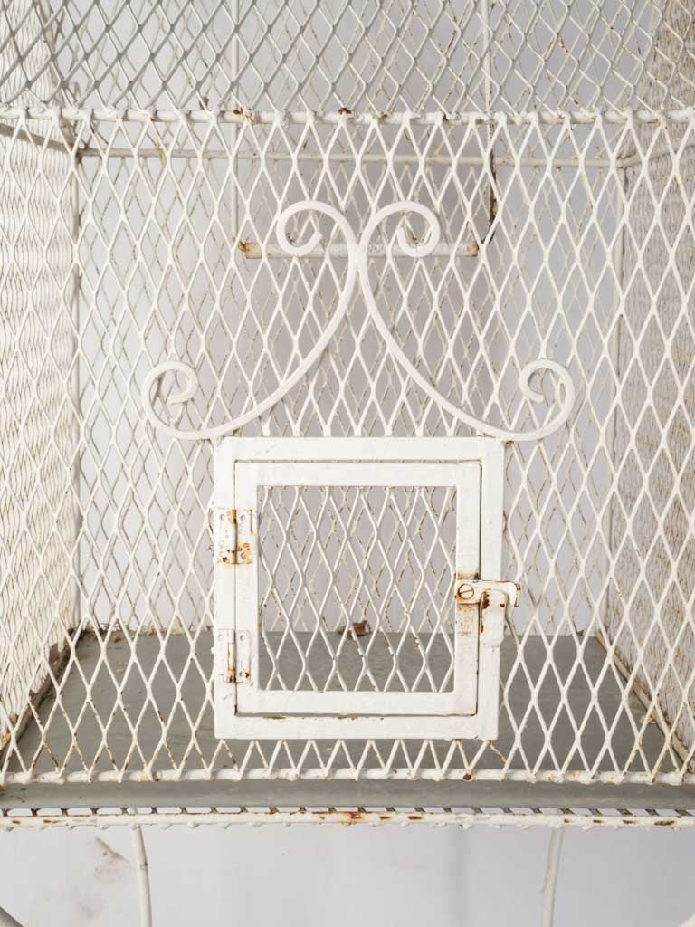 Charming Mid 20th-Century Wrought Iron Birdcage W/ Scrollwork - 67"