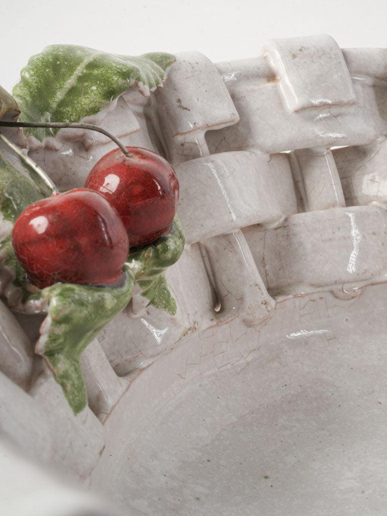 Subtle craquelure ceramic decorative bowl