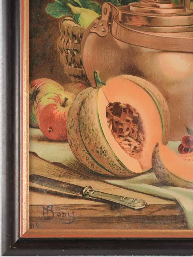 Colorful vintage fruit composition chromolithograph