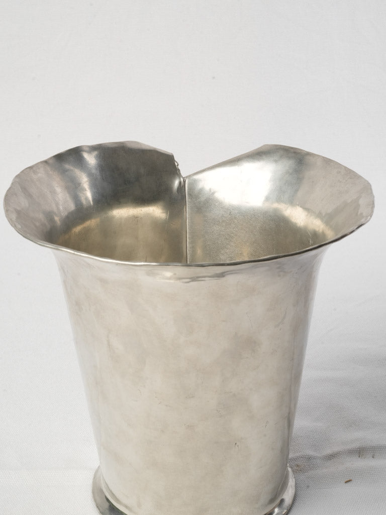 Refined artisan pewter container