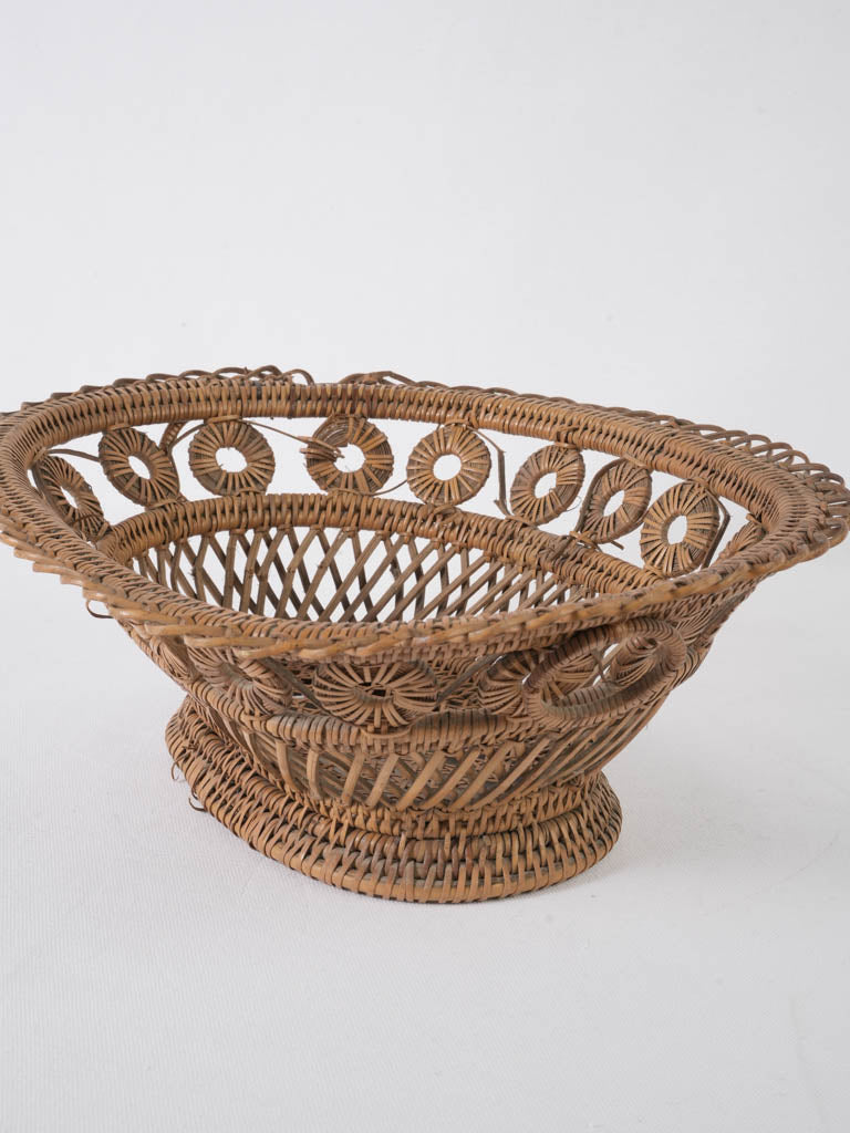 Charming 19th-century loop-handled wicker basket