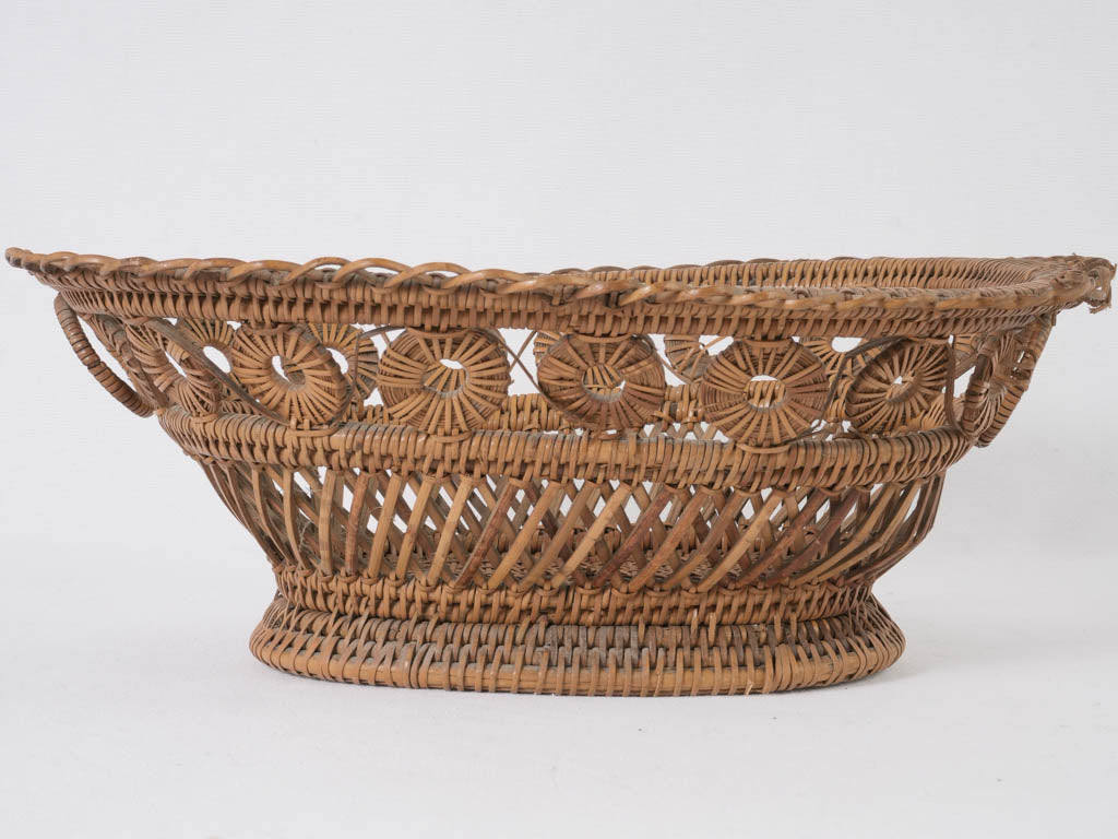 Lovely 19th-century French rolled towel basket