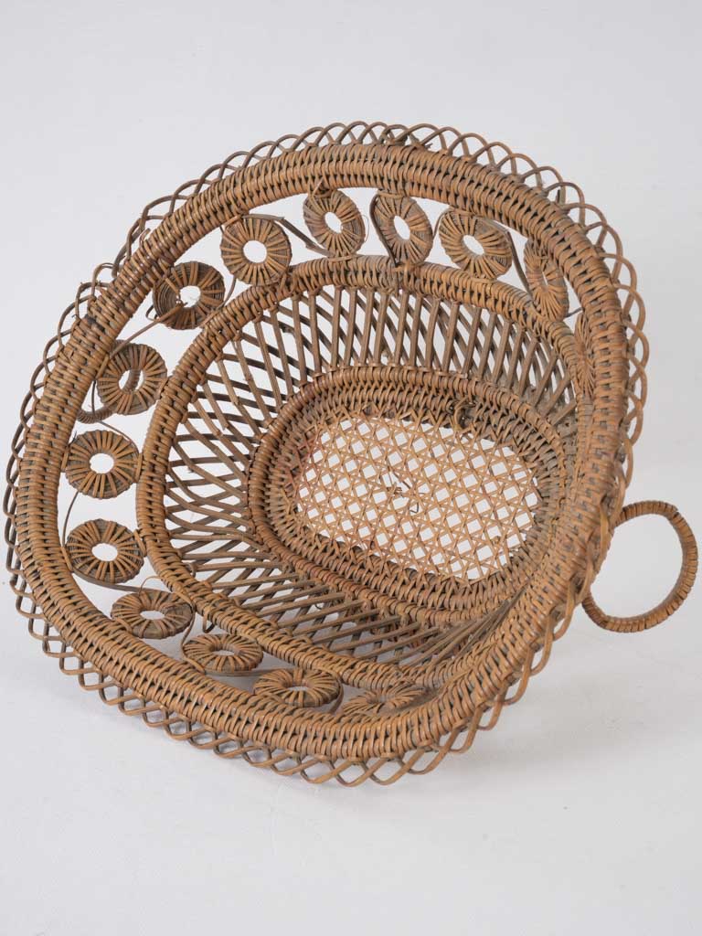 Unique French artisan decorative wicker piece
