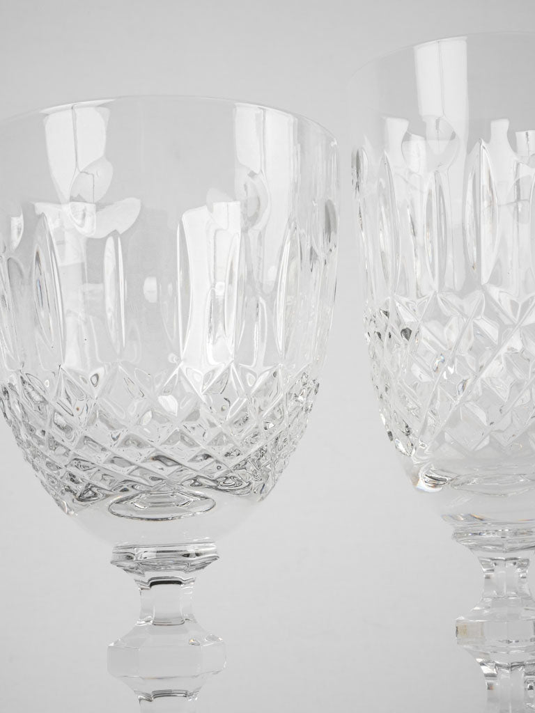Unique boxed crystal stemware ensemble