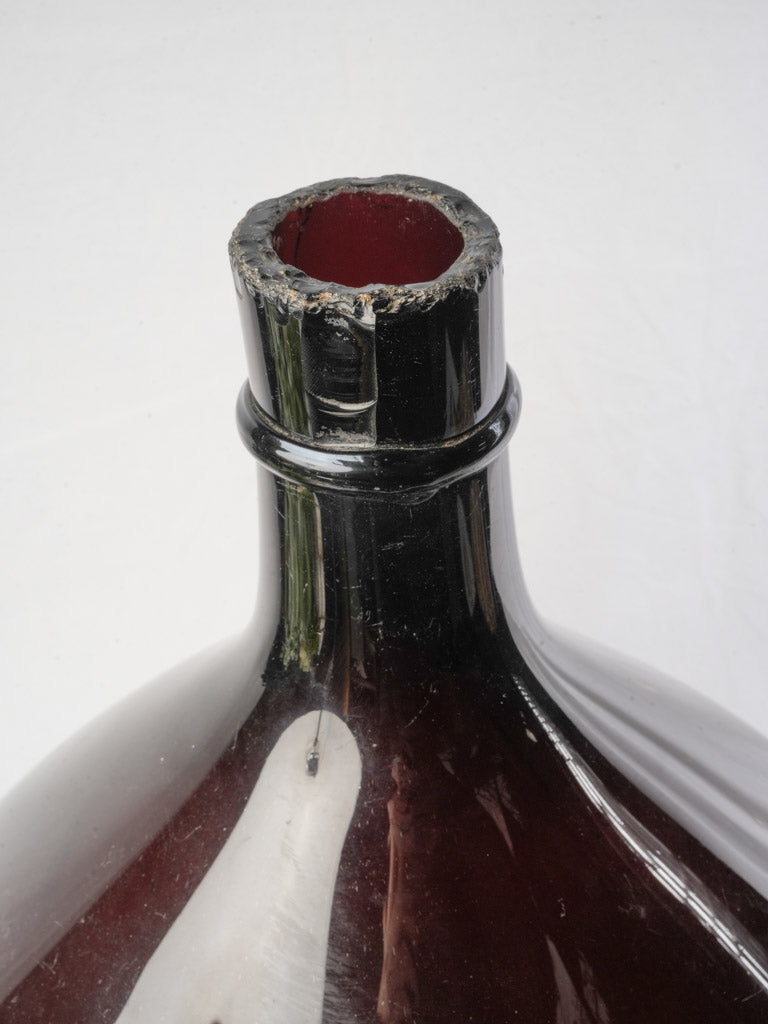 Authentic large plum demijohn
