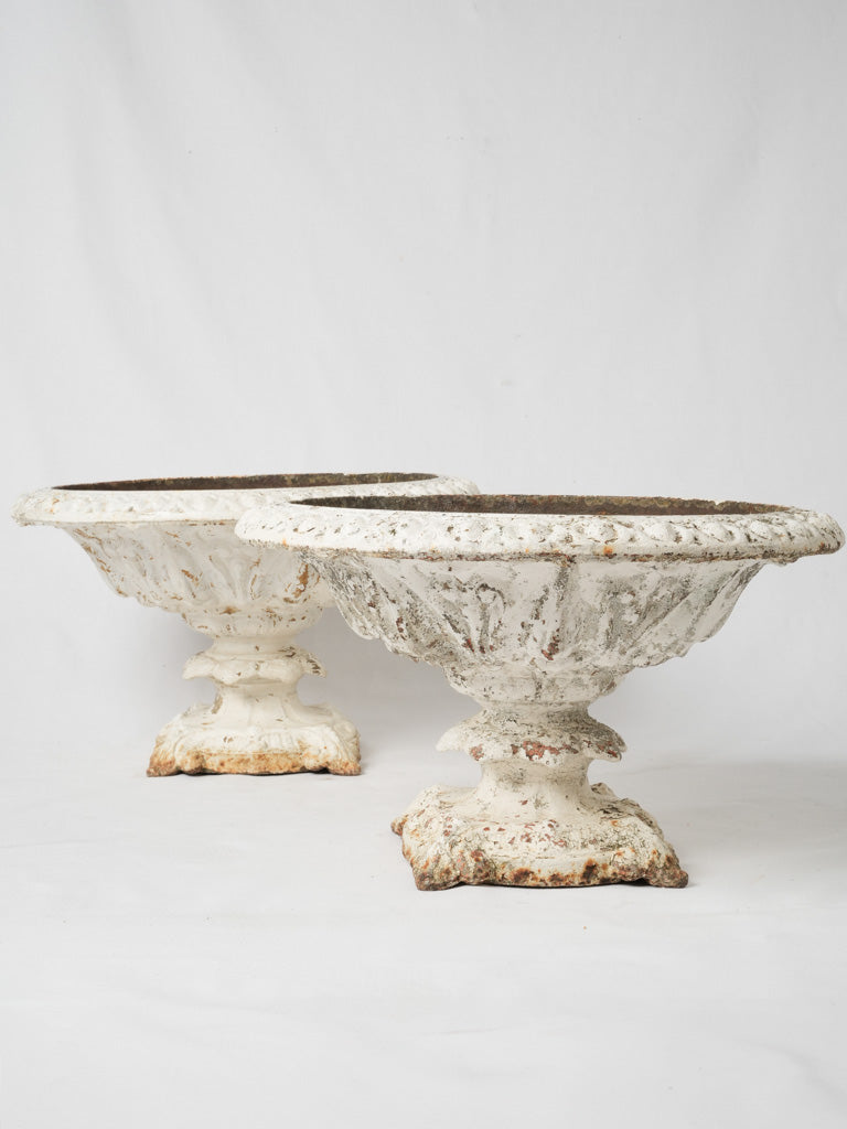 Antique cast iron Medici planters