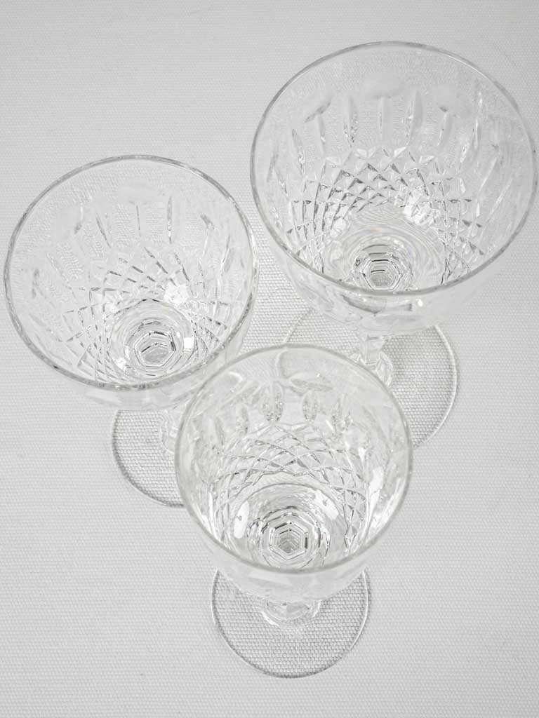 Authentic 20th-century crystal goblets