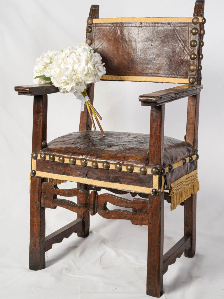 Stately Spanish Baroque armchair