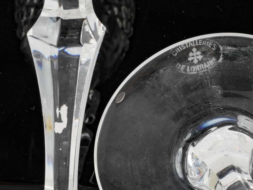 Artisanal signed crystal stemware pieces