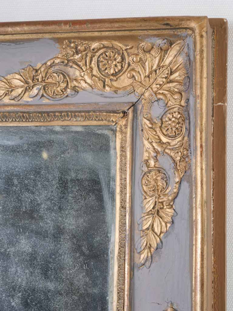 Vintage French rectangular wall mirror