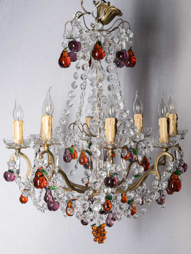 Vintage fruit-shaped glass ornaments