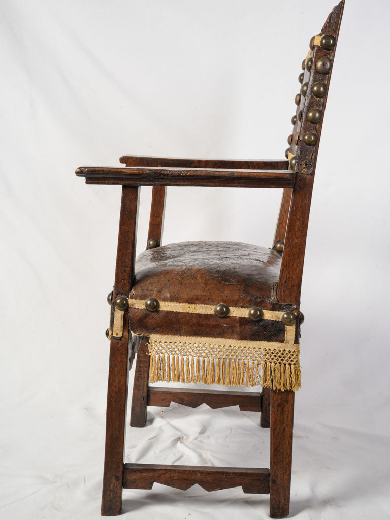 Luxurious woven trim armchair