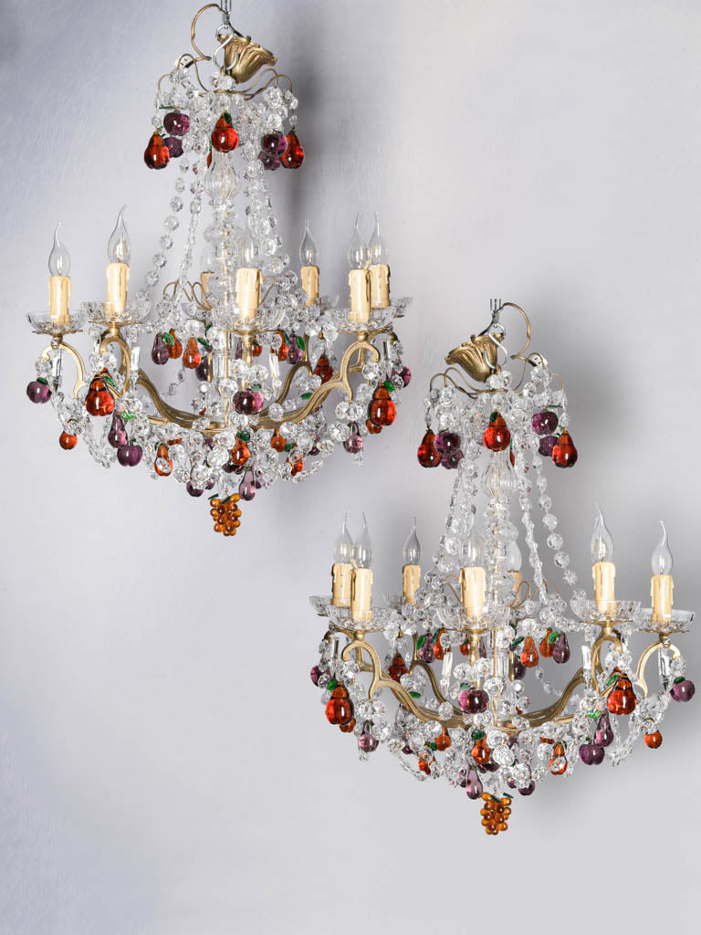 Whimsical Venetian glass chandeliers