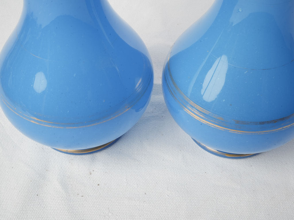 Soft milky depth glass vases