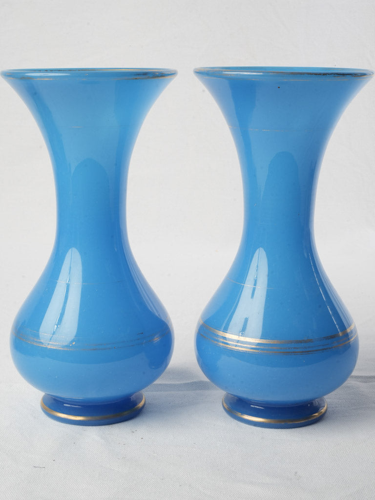 Charming air bubble glass pair