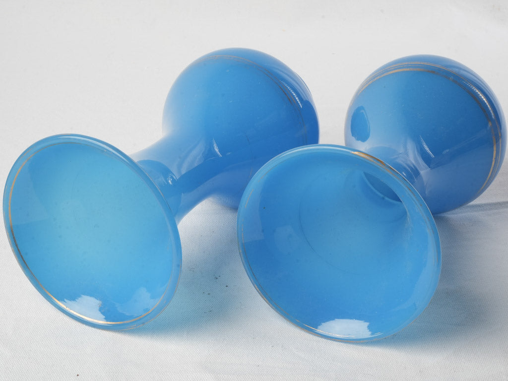 Subtle scratches vintage glass vases
