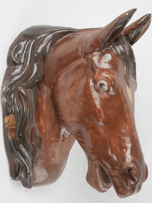 Antique French plaster horse head