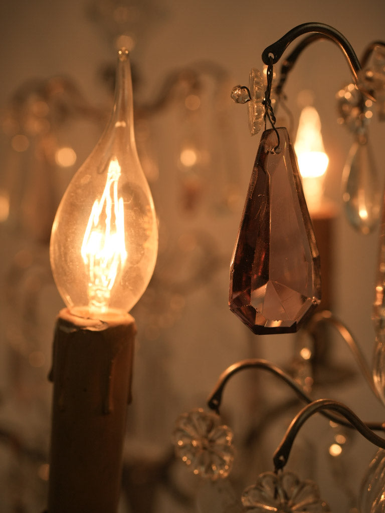 Faceted glass stem lighting