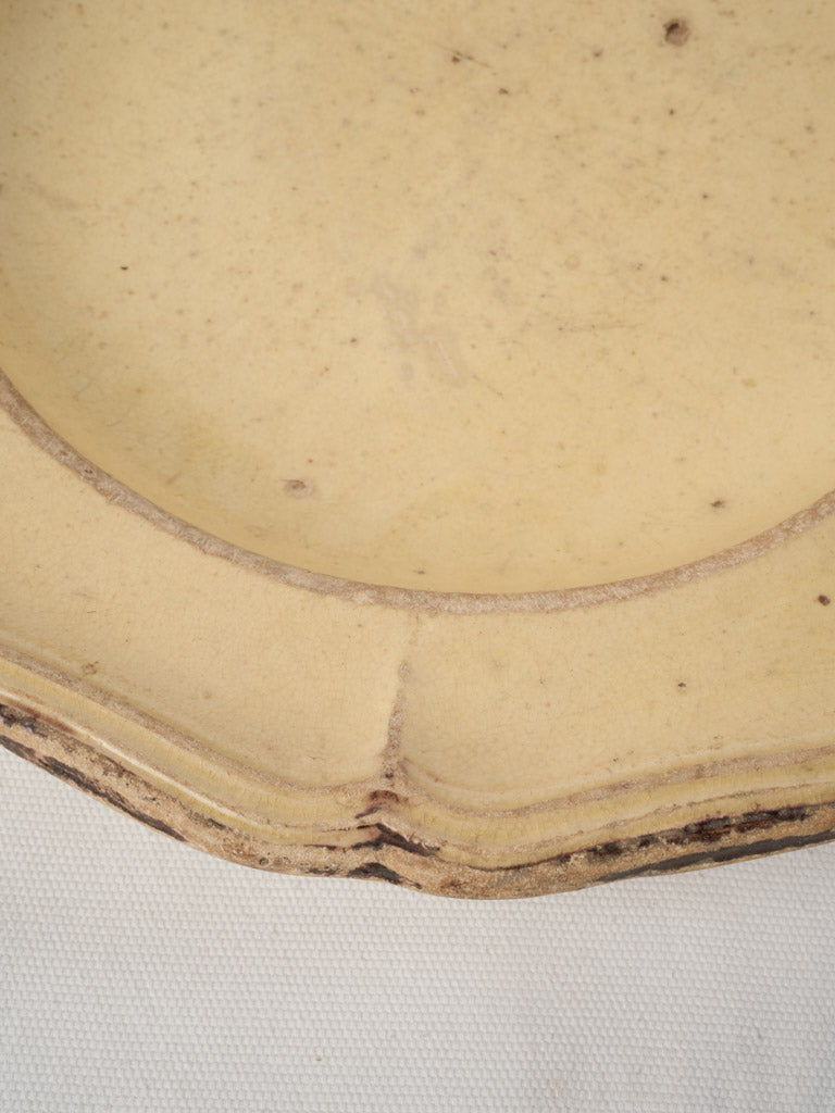 19th Century Yellow-Glazed Dieulefit Service Plate - 13½