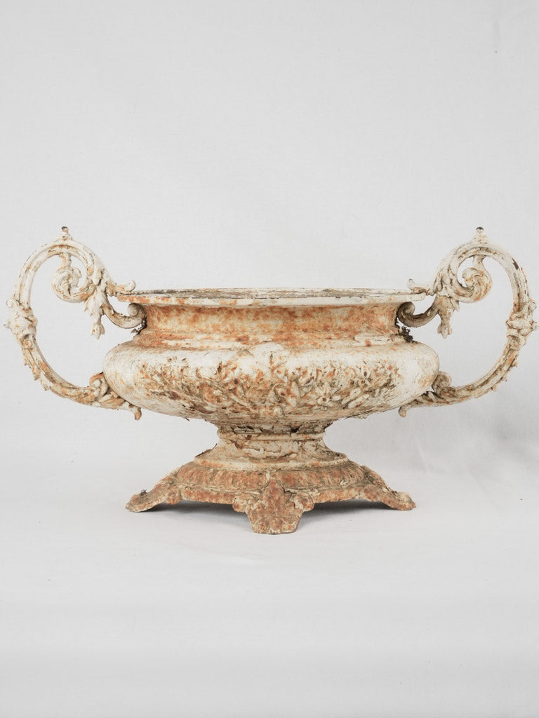 Nineteenth-century floral cast iron planter