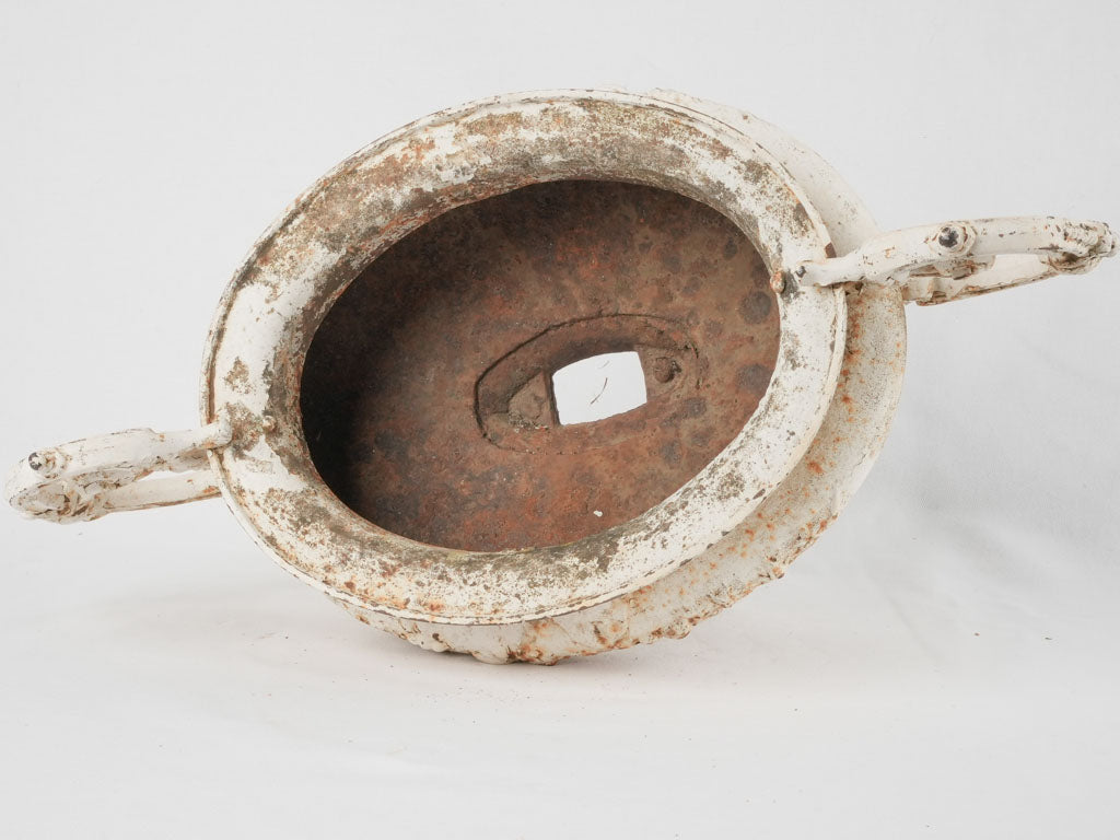 Traditional white ornamental planter