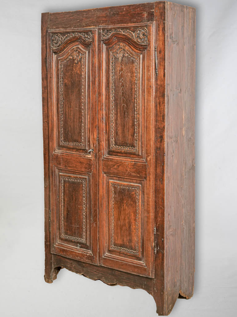 Rustic charming wooden French armoire