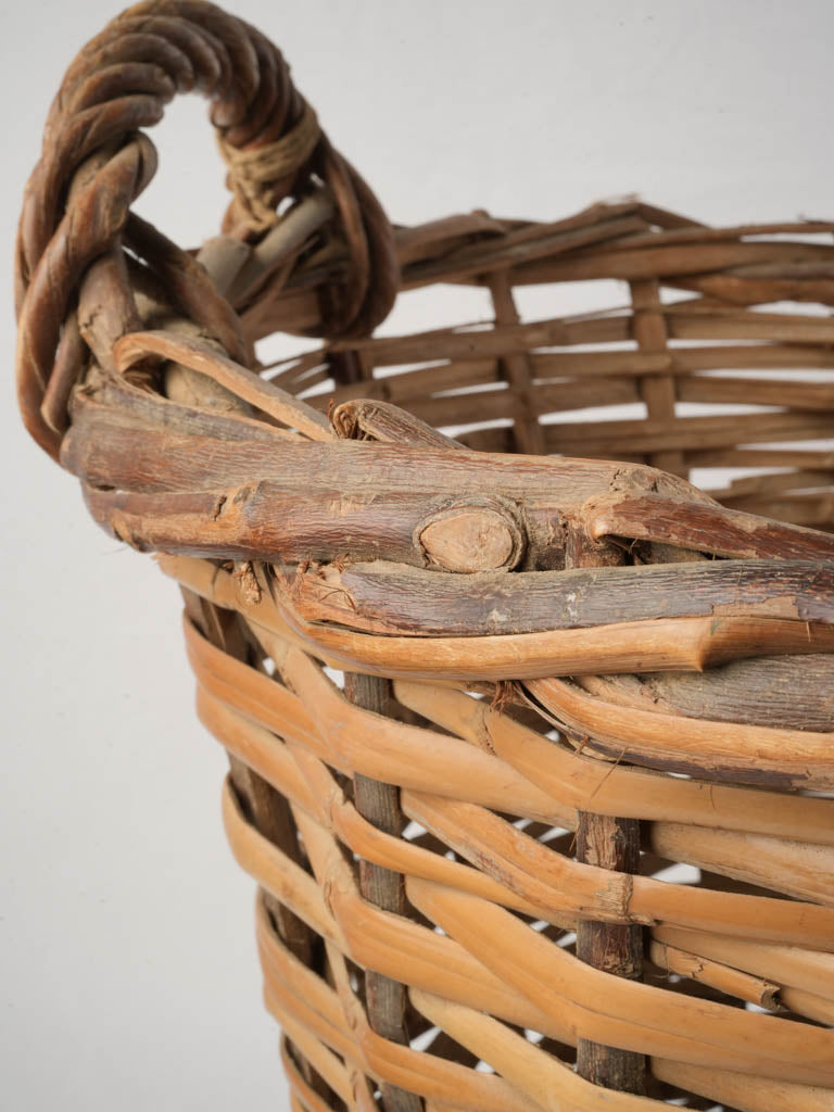 Elegant woven wicker basket