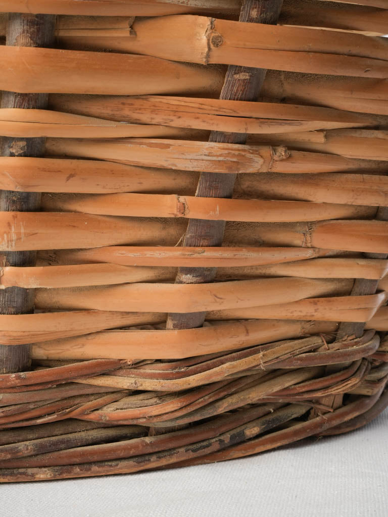 Durable wicker laundry basket
