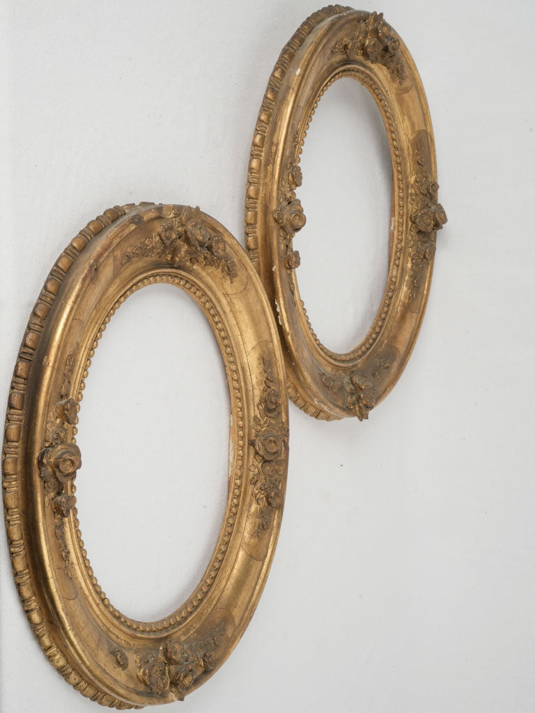 Textured stucco vintage picture frames