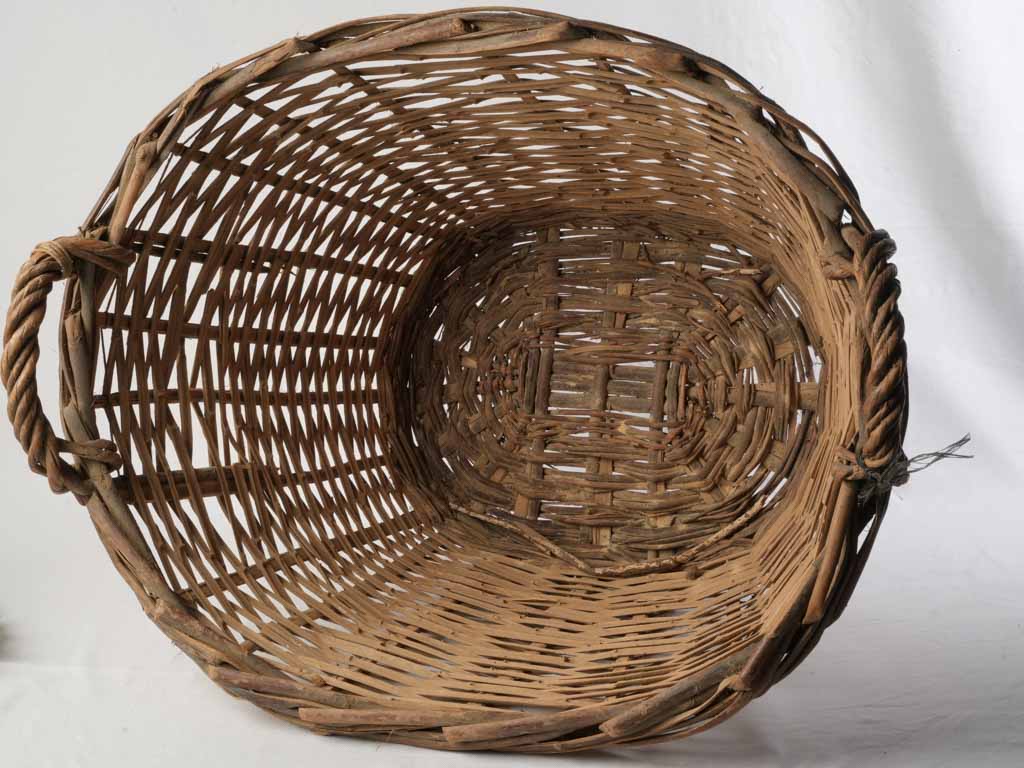 Decorative large wicker basket