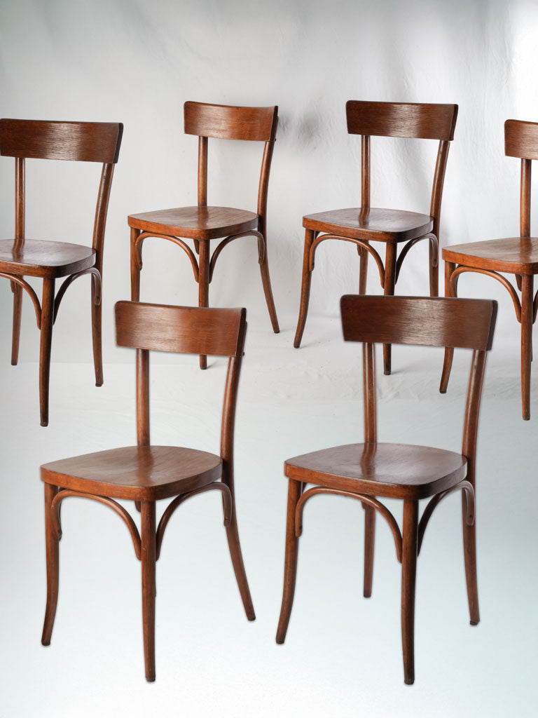 Set of Six Mid Century Thonet Bentwood Chairs