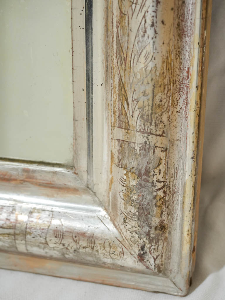 Warm patina finished mirror