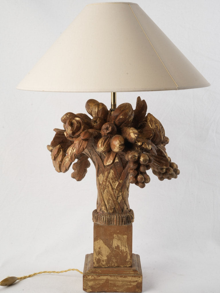 Golden rope-twist table light