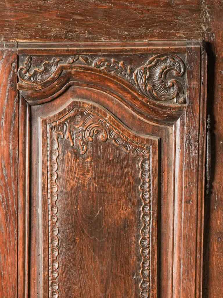 Warm patina rustic wood armoire