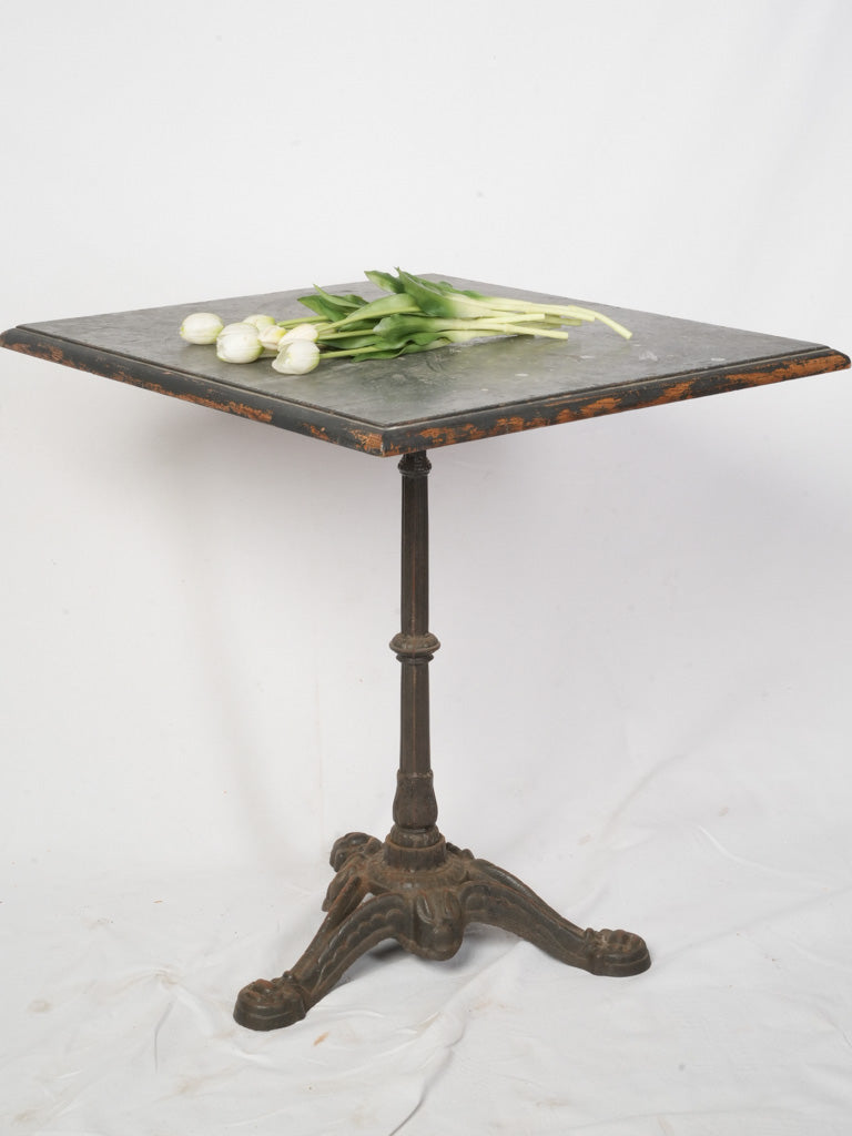Elegant zinc-top café table