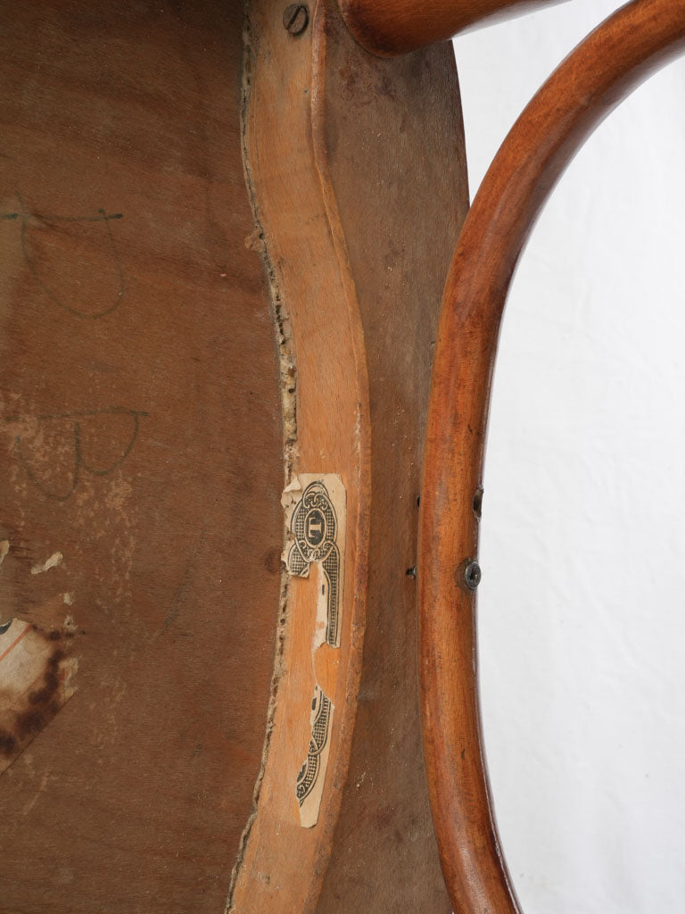 Elegant curved backrest vintage chairs