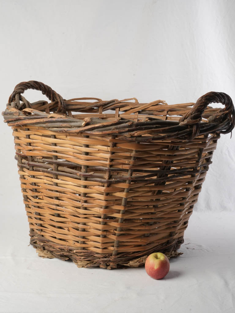 Vintage handwoven storage basket