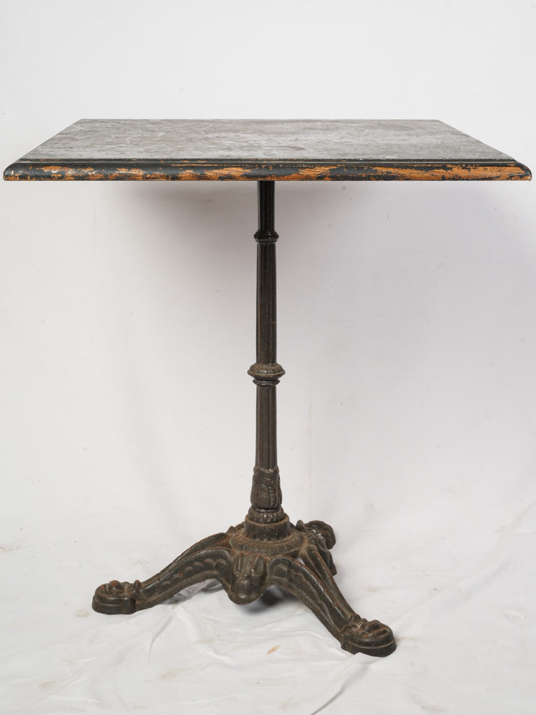 Antique weathered zinc café table