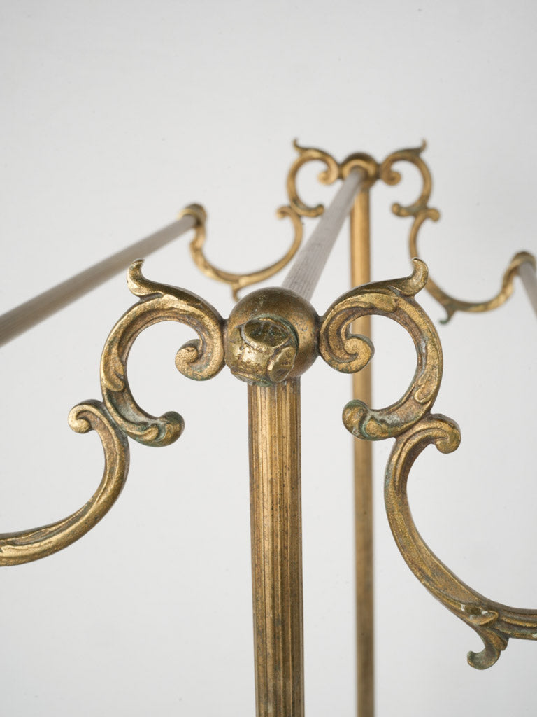 Timeless brass rack holder