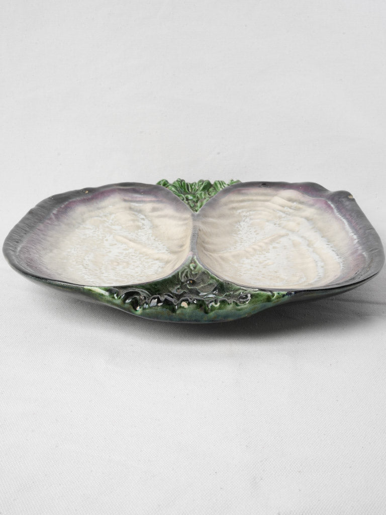 Mid-century French barbotine dish