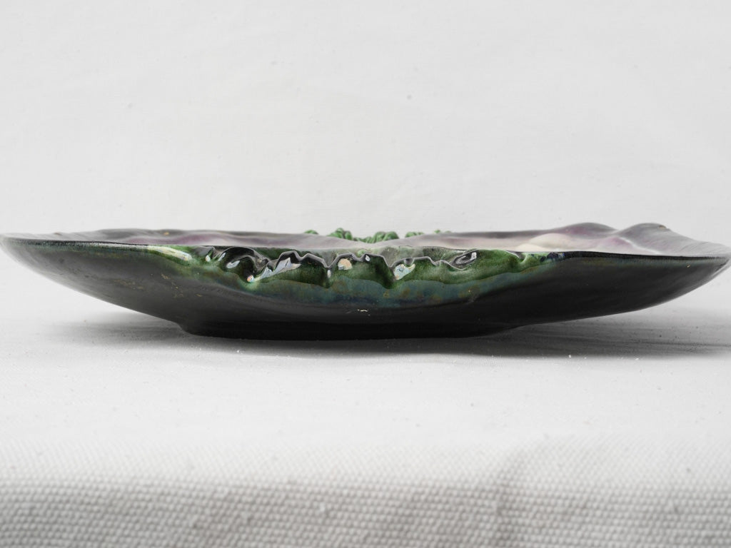 Sculptural pearlescent ceramic dish