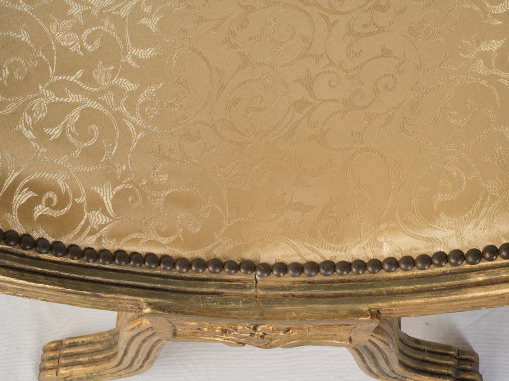 Aged elegant classic accent stool