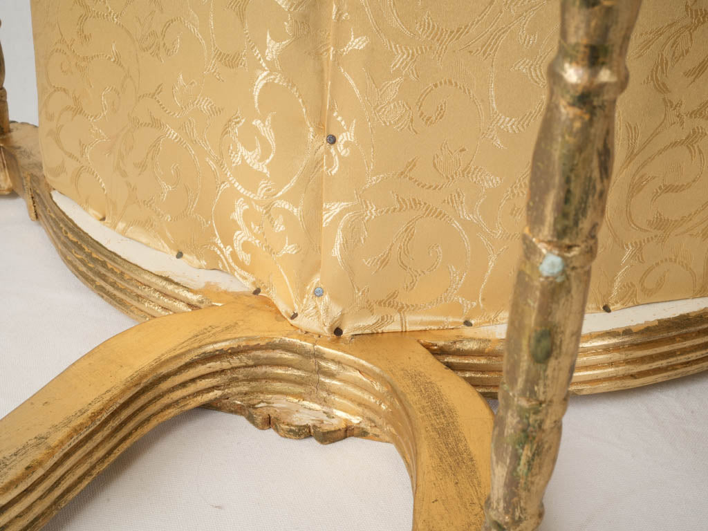 Italian gilt vintage decorative stool