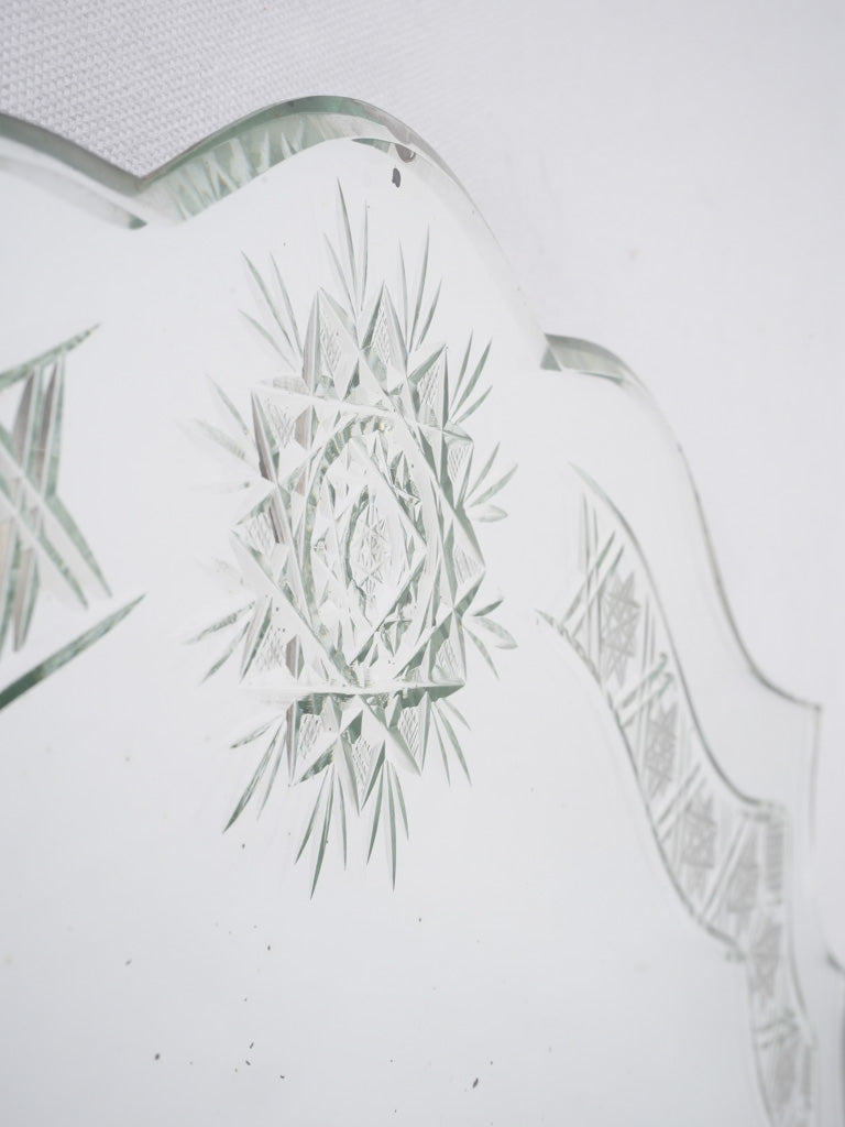 Etched Venetian Powder Room Mirror