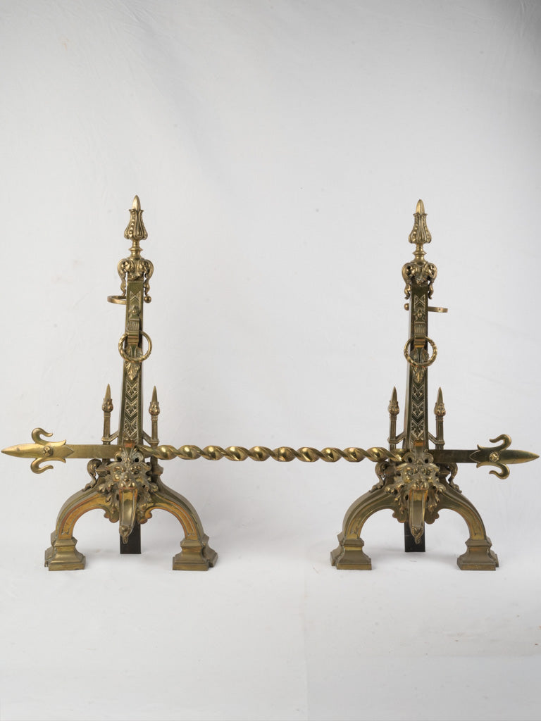 Antique Second Empire hearth set