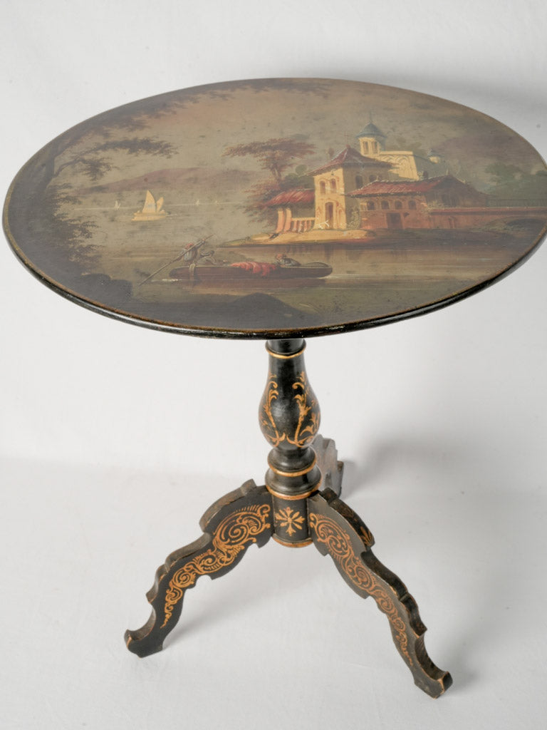 Exquisite, gilt-trimmed Napoleon III side table
